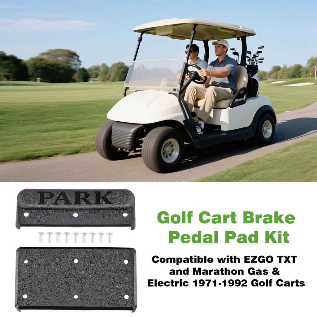 Roykaw Golf Cart Brake Pedal Pad Compatible with EZGO TXT and Marathon Gas & Electric 1971-1992 Golf Carts, TXT Brake Pedal, Replace OEM# 70274-G01, 14395-G1, 10234-G6, 10234-G7, 15826-G1, 12700-G1