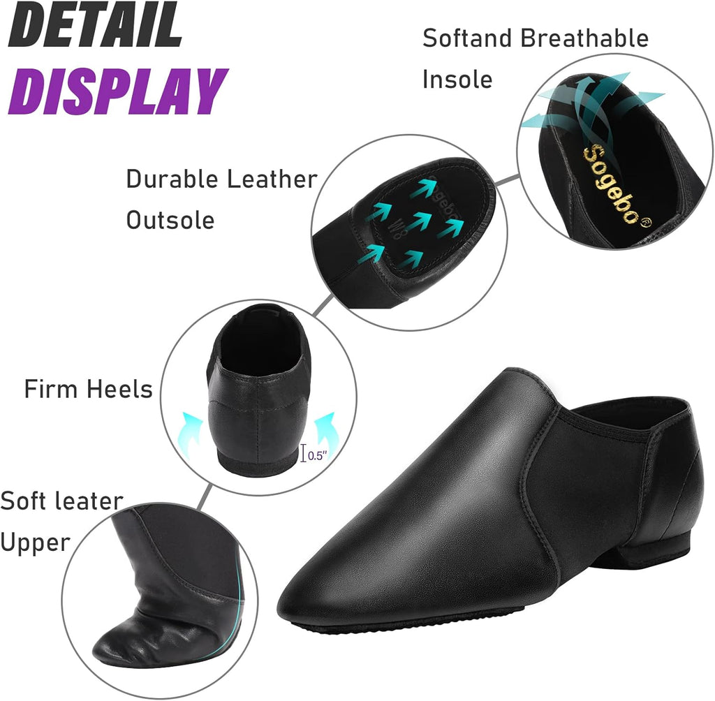 Skiennix Split Sole Jazz Shoes - Comfortable Dance Footwear for Men & Women | Stylish & Flexible