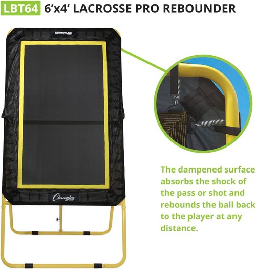 Champion Sports Lacrosse Target - Deluxe Ball Return Bounce Back Net for Training & Drills