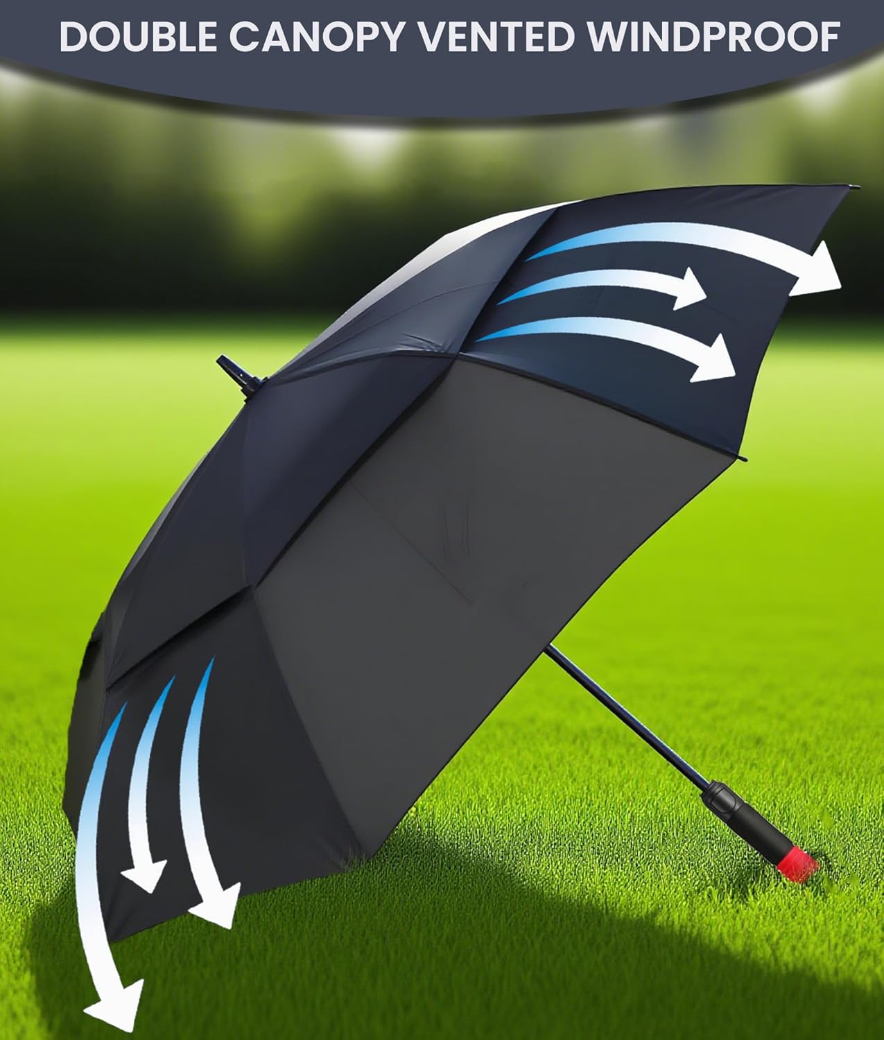 SIEPASA Golf Umbrella - Large 62/68/72 Inch Automatic Open | Windproof, Waterproof Double Canopy