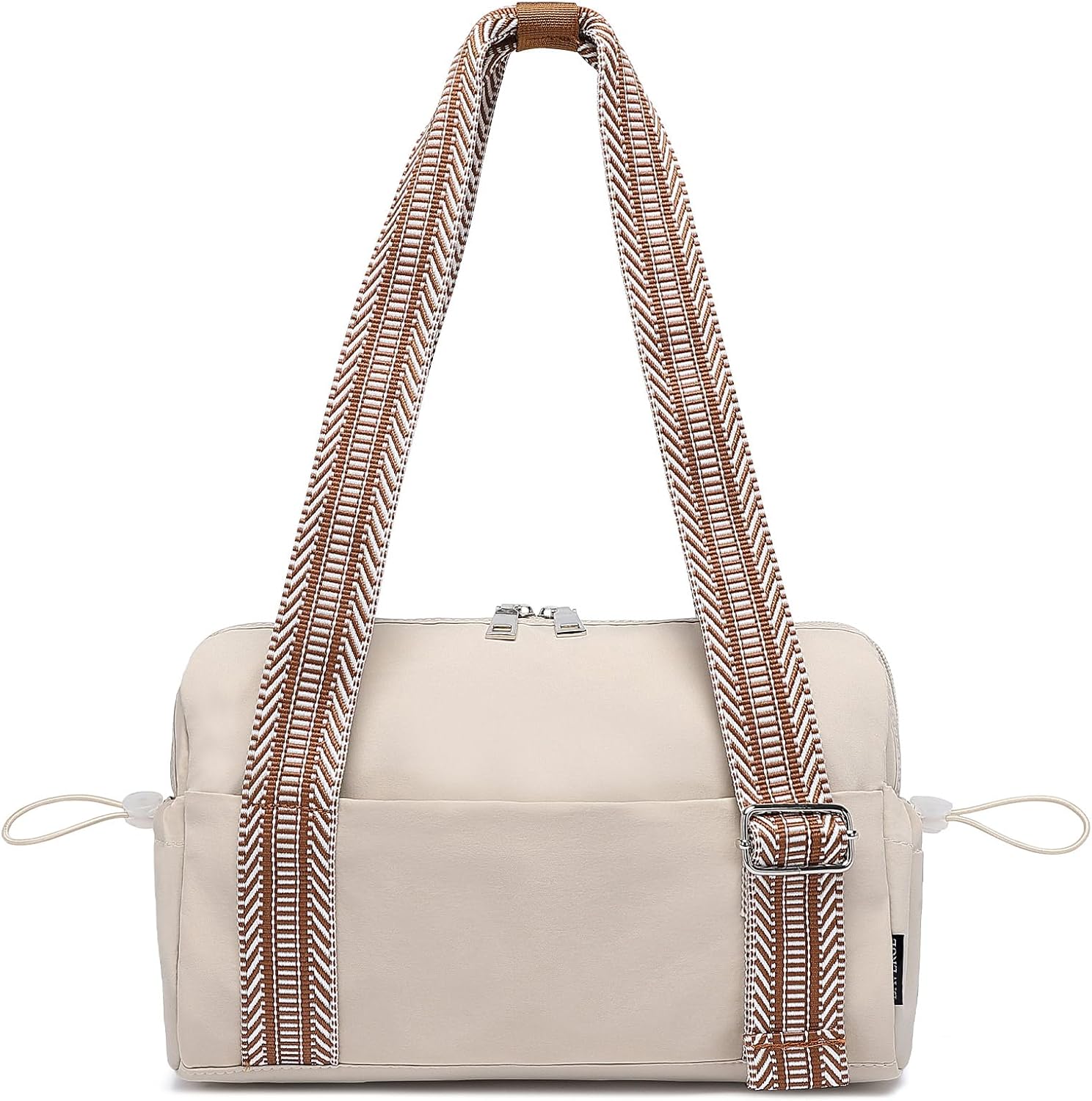 Skiennix Small Gym Bag - Lightweight Waterproof Mini Duffle with Wet Compartment | Beige
