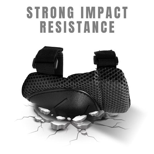 GEQID Kids Knee Pads Elbow Pads Wrist Guards Set ,Protective Gear for 4-6-12 Boys Girls Roller Skating Scooter Skateboarding Bike (Black, Free Size (4-12 Years or 40-80lbs))