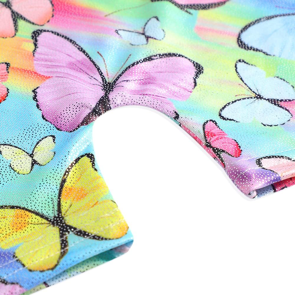 Skiennix Leotards for Girls | Shiny Rainbow Mermaid Unicorn Design | Toddler Dance Wear