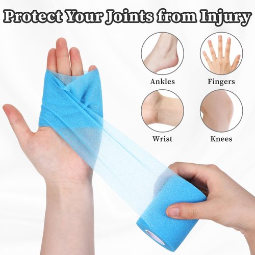 12Pcs Colord Prewrap Athletic Tape, 2.75 Inch X 11 Yards Pre wrap Athletic Tape for Injuries, Premium Quality Wrap Athletic Prewrap Tearable, Foam Knee Baseball Wrist Bands Sports Ankle Soccer Tape