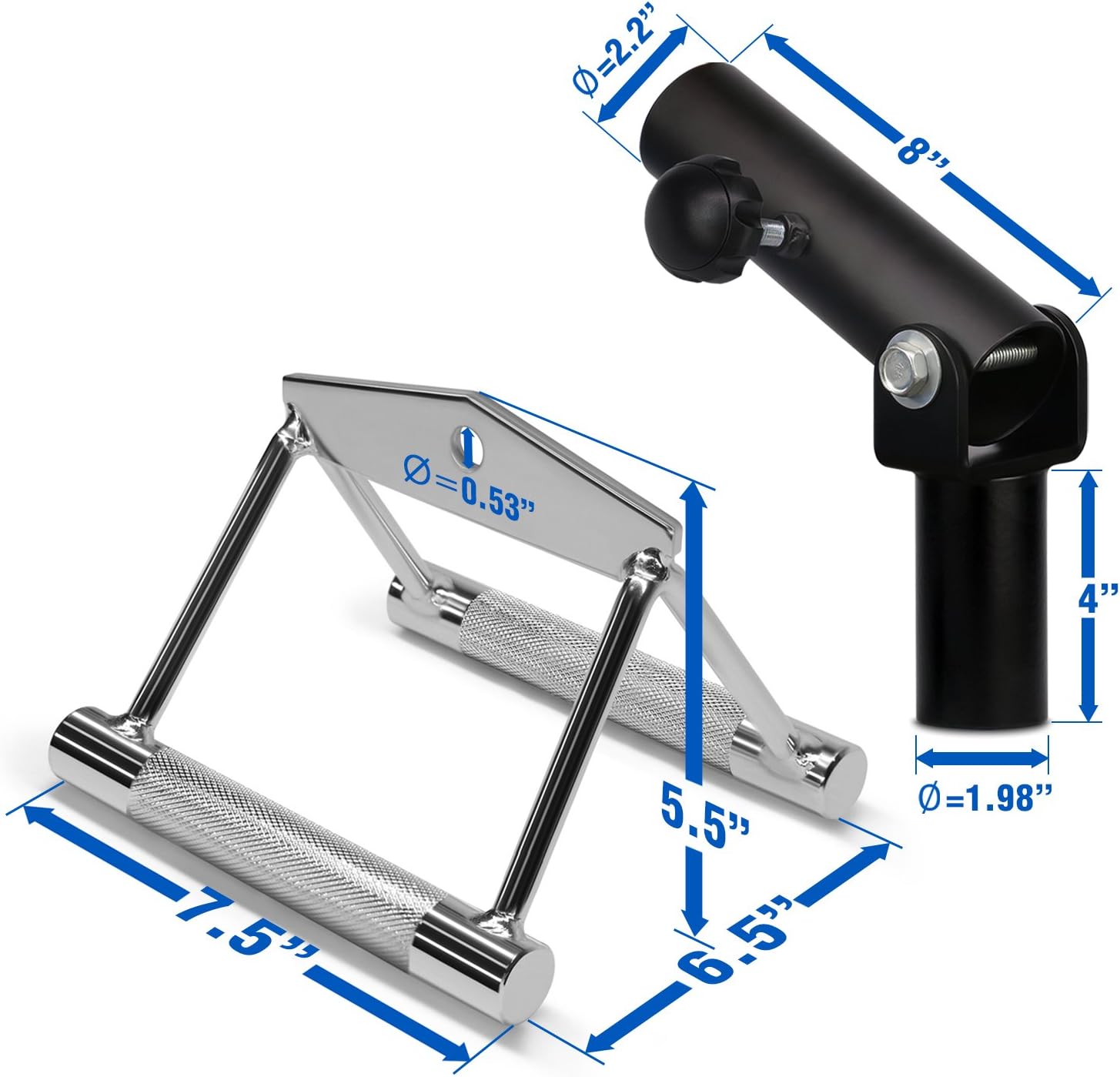Yes4All T-Bar Row Landmine Attachment - Fits 1" & 2" Olympic Bars - 360° Swivel, Easy Installation
