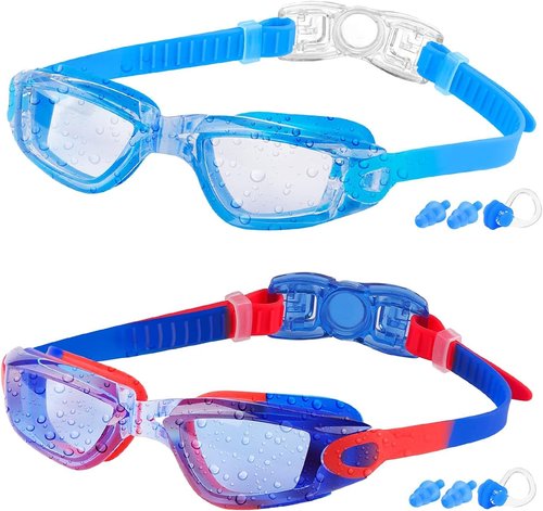 COOLOO Kids Swim Goggles - 2-Pack Swimming Goggles for Ages 4-16 | Perfect for Boys & Girls