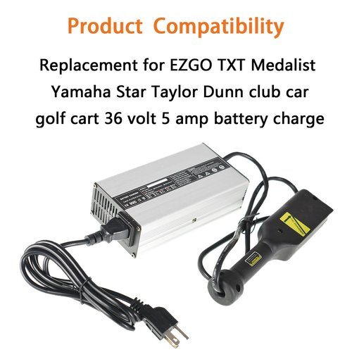 Findmall 36 Volt 5 Amp Battery Charger Replacement for EZGO TXT Medalist Golf Cart Club Car D Style Plug