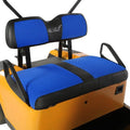 WEIMELL Golf Cart Seat Covers for EZGO TXT 1994-2013 Front Seat Covers Thicken Breathable Mesh with Vinyl Leather Fits OEM Ordinary Cushion Covers No Nail Gun Easy to Install Black & Blue