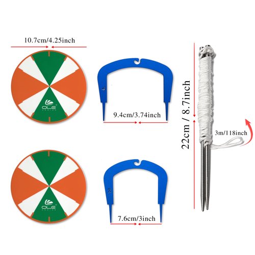 Golf Training Aids OLE ANDIGO 2 PCS Golf Target Holes, 2 PCS Golf Putting Gates and 1 PCS Golf Putting String Line,Golf Putting Alignment Tool,Effective Putt Training and Putting Drills