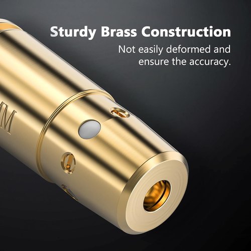 EZshoot 9mm Green Laser Boresighter - Accurate Sight Alignment with 12 Batteries Included
