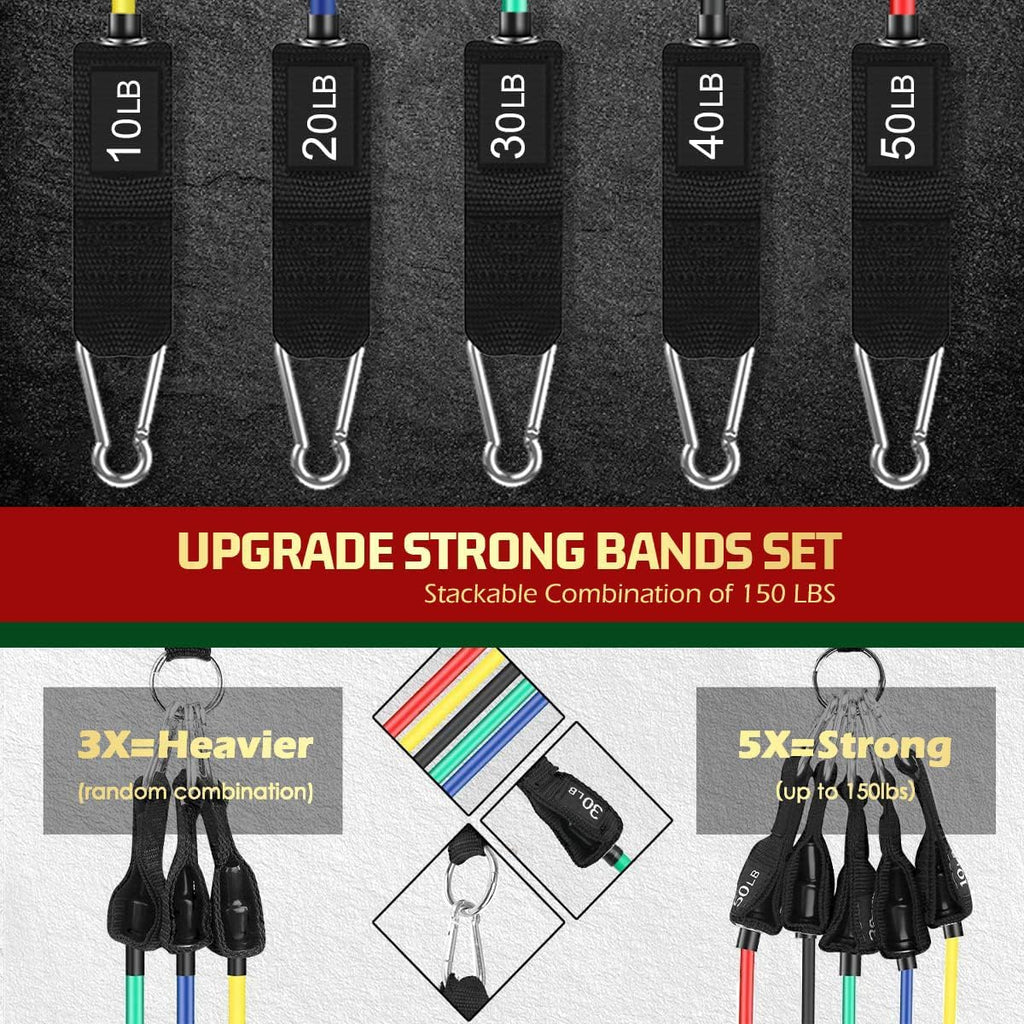 VEICK Resistance Bands - Versatile Workout Bands with Handles for Men & Women | Home Fitness Equipment