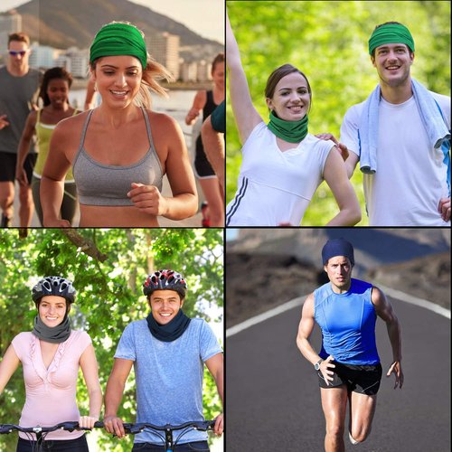 Geyoga UV Protection Neck Gaiter - 6-Piece Cooling Scarf Set for Summer | Breathable Face Mask