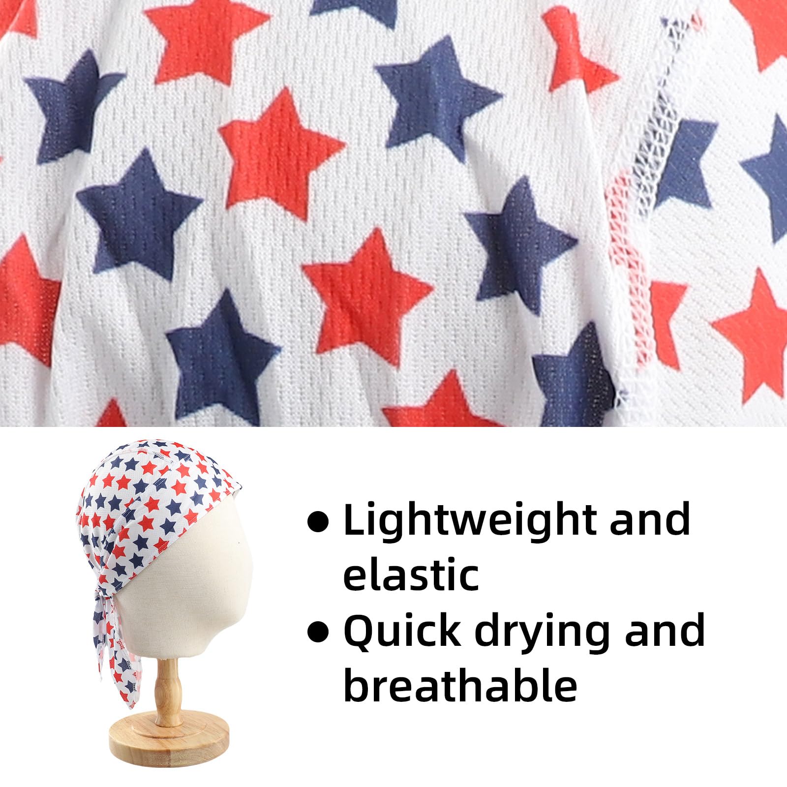 Sdfvsdg 8 Pack Do Rag Skull Caps for Men Cap Bandana Hat Sweat Wicking Cooling Helmet Liner Cycling Beanie Head Wraps Rag Multicoloured