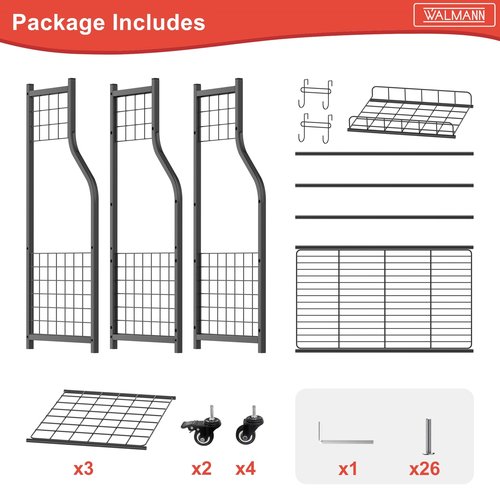 WALMANN Garage Golf Bag Storage Organizer Stand, Extra Large Golf Bag Stand with Golf Accessories Storage Shelves Rolling Golf Bags Organizer