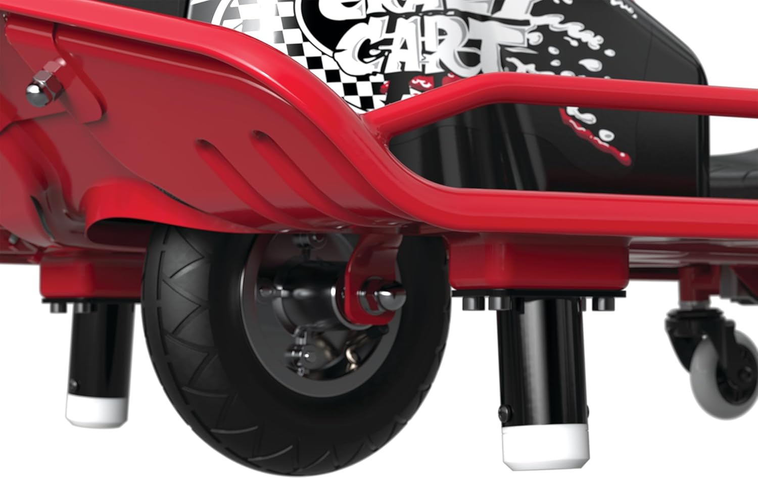 Razor Crazy Cart - 24V Electric Drifting Go Kart - Variable Speed Up to 12 MPH, Black/Red