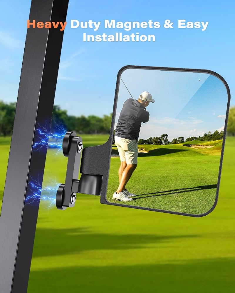Magnetic Golf Cart Mirrors — No-Drill Side Mirrors for EZGO, Yamaha, Club Car