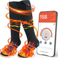LQTTEK Heated Socks,Upgraded 10000mAh Rechargeable Electrically Heated Socks for Men Women,Up to 22 Hours,APP Remote Control,Washable Winter Warm Foot Warmer for Outdoor Work Camping Hiking Skiing - M
