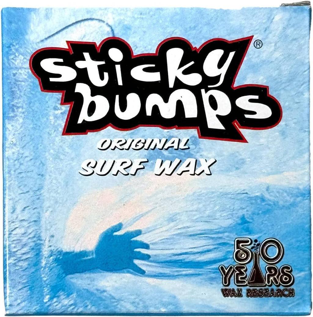 Sticky Bumps Original surf Wax Cool-Cold - 6 Pack | Long-Lasting Surfboard Wax | Great Bump Building for Surfing | Non-Toxic, Nature-Safe | for Surfboard surf Wax Temps 69°F / 20°C & Below.