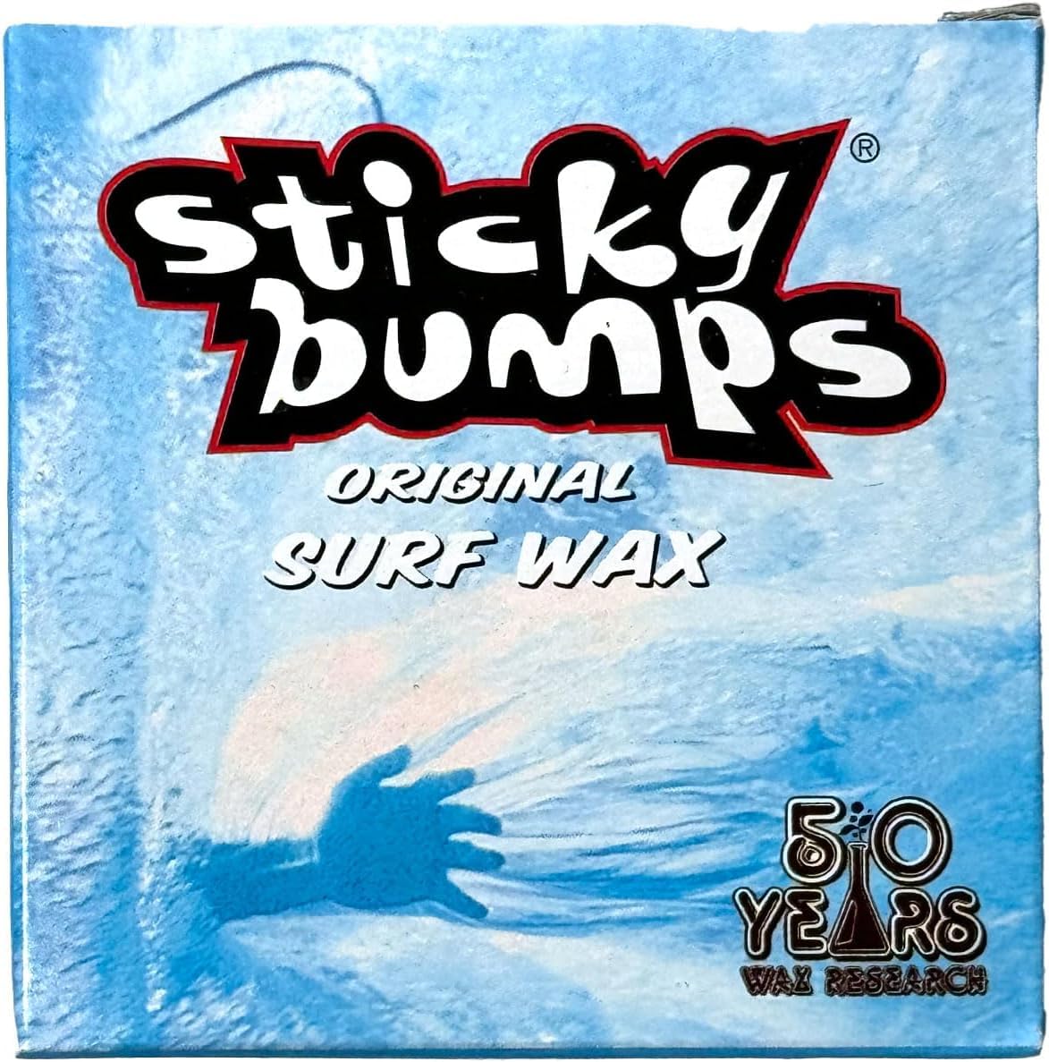 Sticky Bumps Original surf Wax Cool-Cold - 6 Pack | Long-Lasting Surfboard Wax | Great Bump Building for Surfing | Non-Toxic, Nature-Safe | for Surfboard surf Wax Temps 69°F / 20°C & Below.