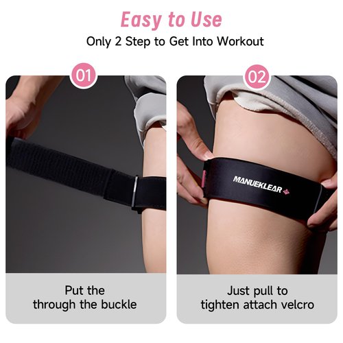 MANUEKLEAR Blood Flow Restriction Bands for Women Glutes Leg, Booty Bands for Women Butt Lift, BFR Occlusion Thigh Bands for Workout Squat Hip Building