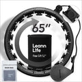 Leann L!fe 32 Knots 19”- 65”, Magnetic Lock Smart Weighted Hula Hoop for Kids & Adults Weight Loss, Infinity Hoop Plus Size, Fitness Exercise, Abdominal Toner, Black-Black Ball