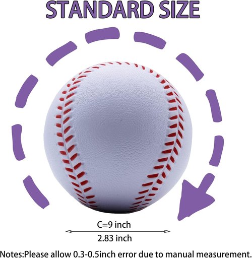 Magicorange Foam Baseball - Unmarked Practice Training Ball for Soft Toss, Batting & Fielding