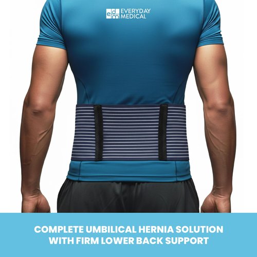 Everyday Medical Umbilical Hernia Belt - For Men and Women – Abdominal Hernia Binder for Belly Button Navel Hernia Support, Helps Relieve Pain for Incisional, Epigastric, Ventral