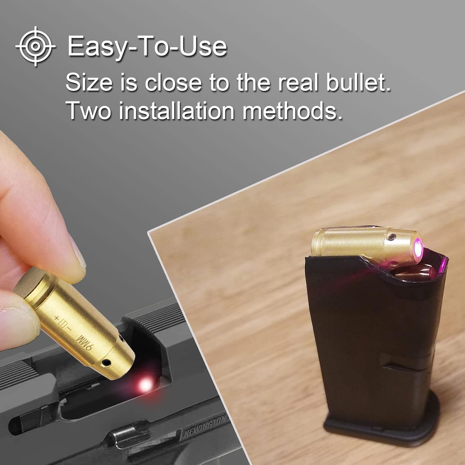 Skiennix Laser Boresighter Kit - Red Laser Brass Chamber Bore Sight for Rifles & Handguns