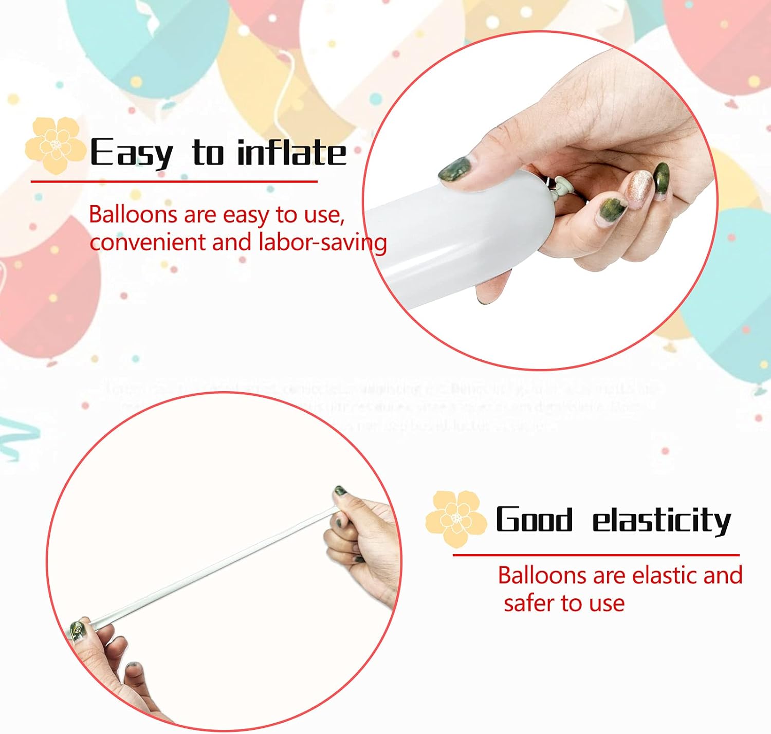 Skiennix 100Pcs Clear 260 Latex Balloons - Premium Quality Long Skinny Balloons for Kids' Parties