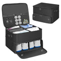 Jenlan Golf Trunk Organizer, 2 Layer Car Trunk Locker with Separate Ventilated Shoe Compartment - Waterproof Golf Accessories Storage for Balls, Tees, Clothes, Gloves | Golf Gifts for Men Golfers