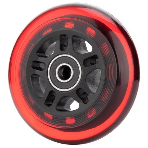 HeyZomm Inline Skate Wheels Outdoor & Indoor Inline Skate Replacement Wheels 85a Roller Hockey Wheels w/Bearings ABEC-9 & Floating Spacers, 64mm 70mm 72mm 76mm 80mm 84mm 90mm Dia, 8-Pack (72mm, Red)