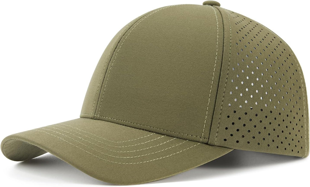VOBOOM Men's Quick-Dry Baseball Cap - Laser Cut Mesh Design | Curved Brim Snapback Hat