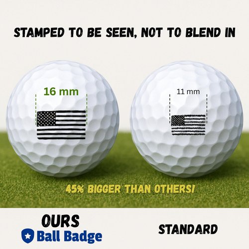 HODL 21 Ball Badge - Golf Ball Stamp Golf Ball Marker, Reusable Golf Ball Marking Tool to Identify Golf Balls (Mudflap Golfer Guy)