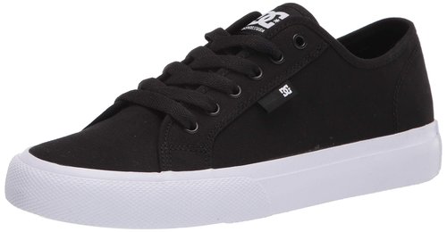 DC mens Manual Skate Shoe, Black/White, 10.5 US