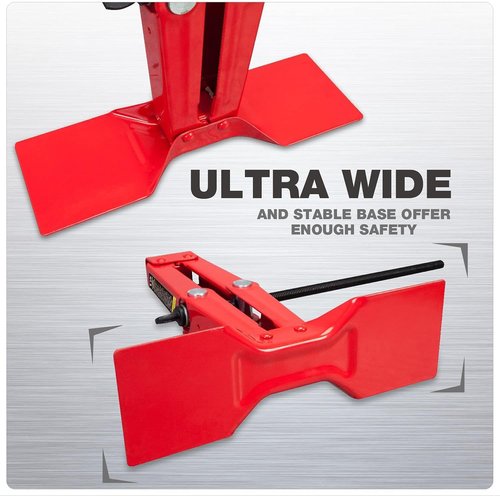 BIG RED T10152 Steel Scissor Lift Jack - 1.5 Ton Capacity Car Kit in Red