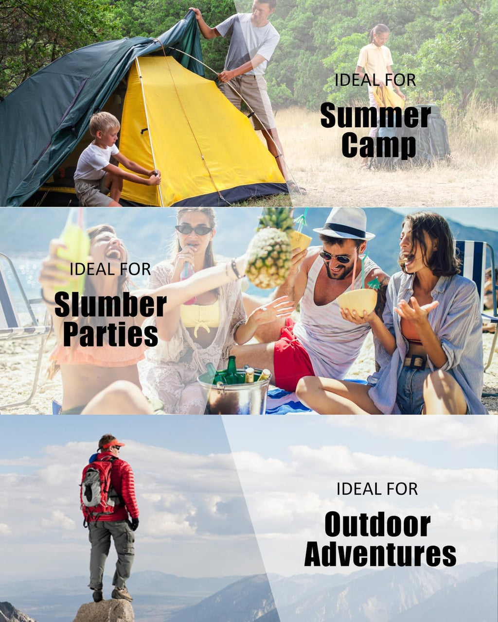 Skiennix Lightweight Waterproof Sleeping Bag - Cold Weather Camping Gear for Adults & Kids