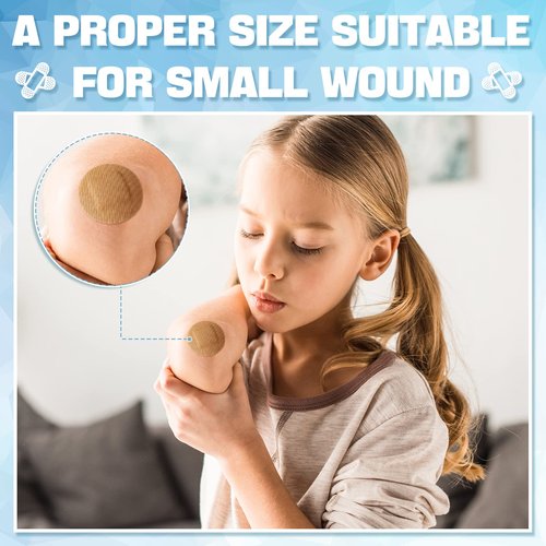 Weewooday 300 Pcs Small Bandages - Bulk Nose Bandages, Fabric, Adhesive, Flexible, Breathable - 0.34 x 1.6, 0.87, 0.94, 1.06, 1.38, 1.5 Inch