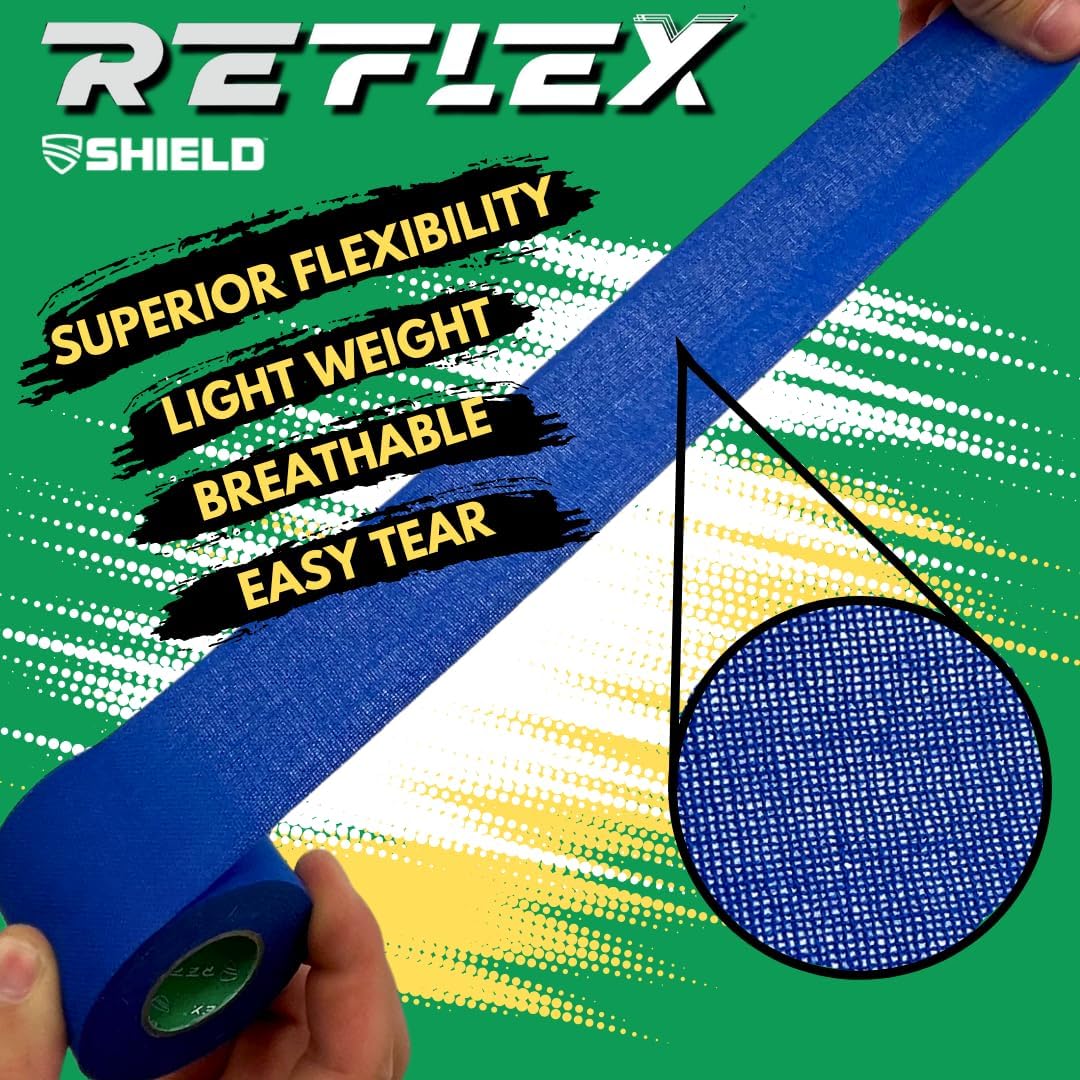 Shield Cleat Spatting Tape - Flexible Athletic Ankle Tape, Tear by Hand, Made in USA | 6 Pack