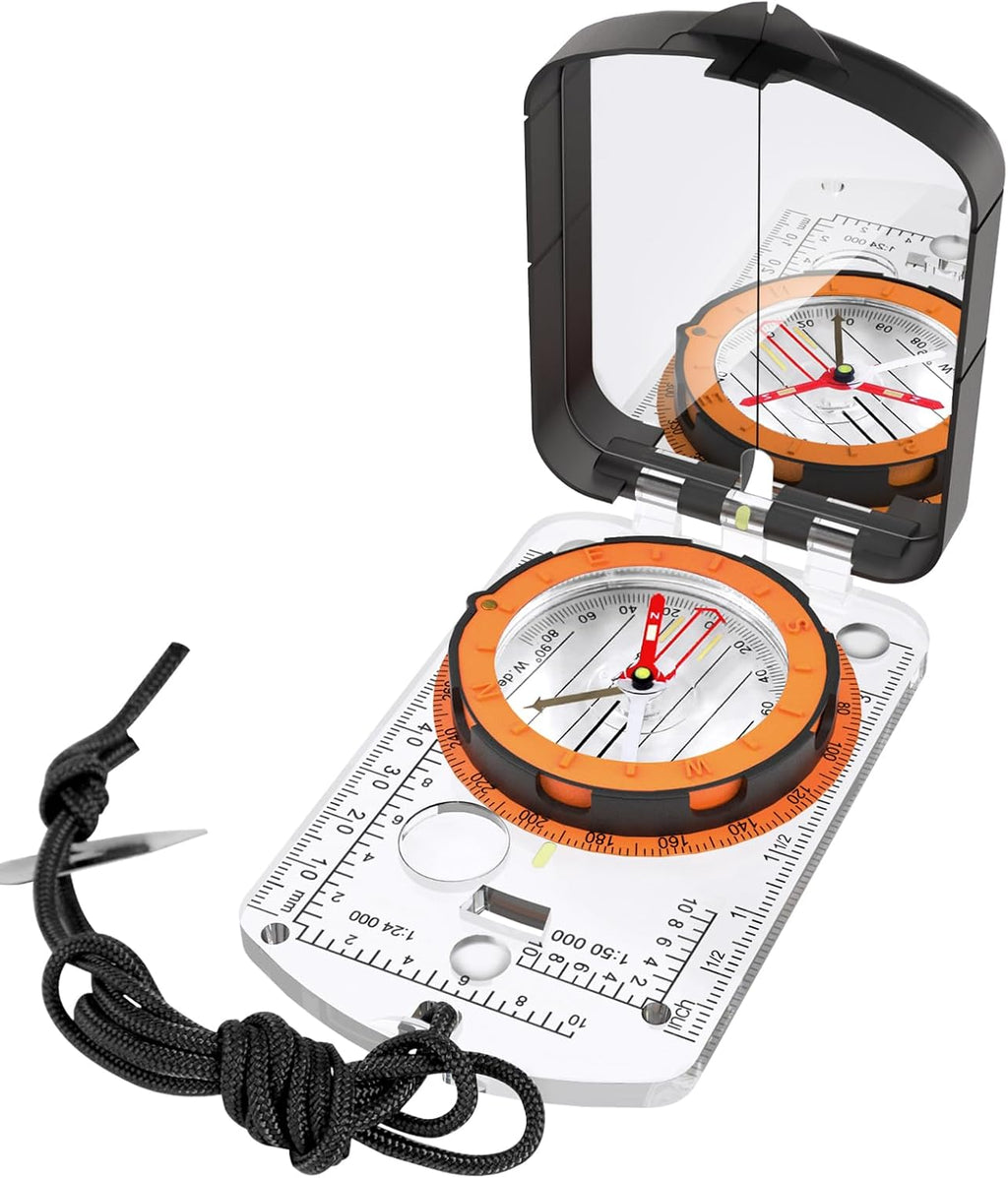 Sportneer Compass - Hiking Survival & Camping Accessory with Mirror | Perfect for Kids & Orienteering