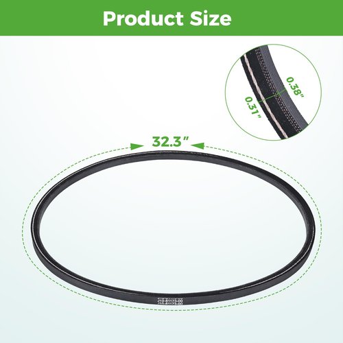 10L0L OEM 1014290 Golf Cart Starter Generator Belt for Club Car DS from 1987-1991 & 1994 Gas Models with 341 CC Engine