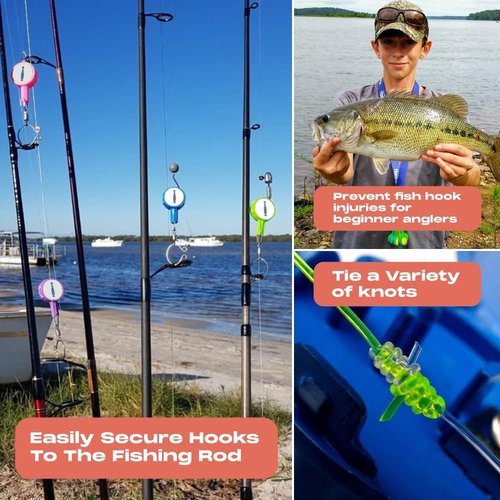 HOOK-EZE Fishing Knot Tying Tool - Effortlessly Tie Fishing Knots | Protects from Fish Hooks | Ideal for Beginners