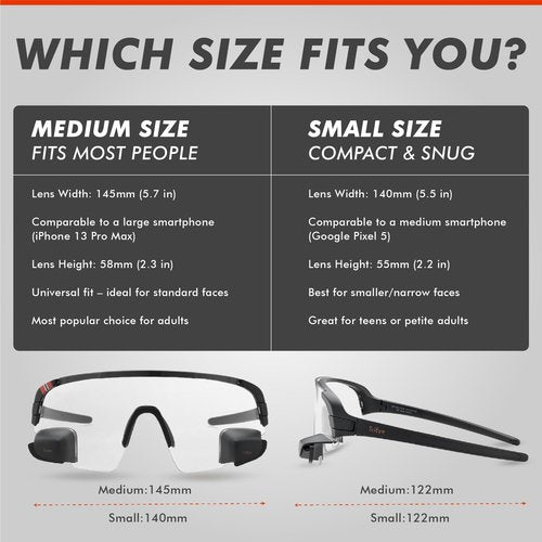 TriEye Sports Sunglasses with Rearview Mirror – Polarized Sunglasses for Men & Women For Rowing & Cycling Glasses – UV400 Protection, Durable TR90 Frame, Panoramic Revo Lens - Clear