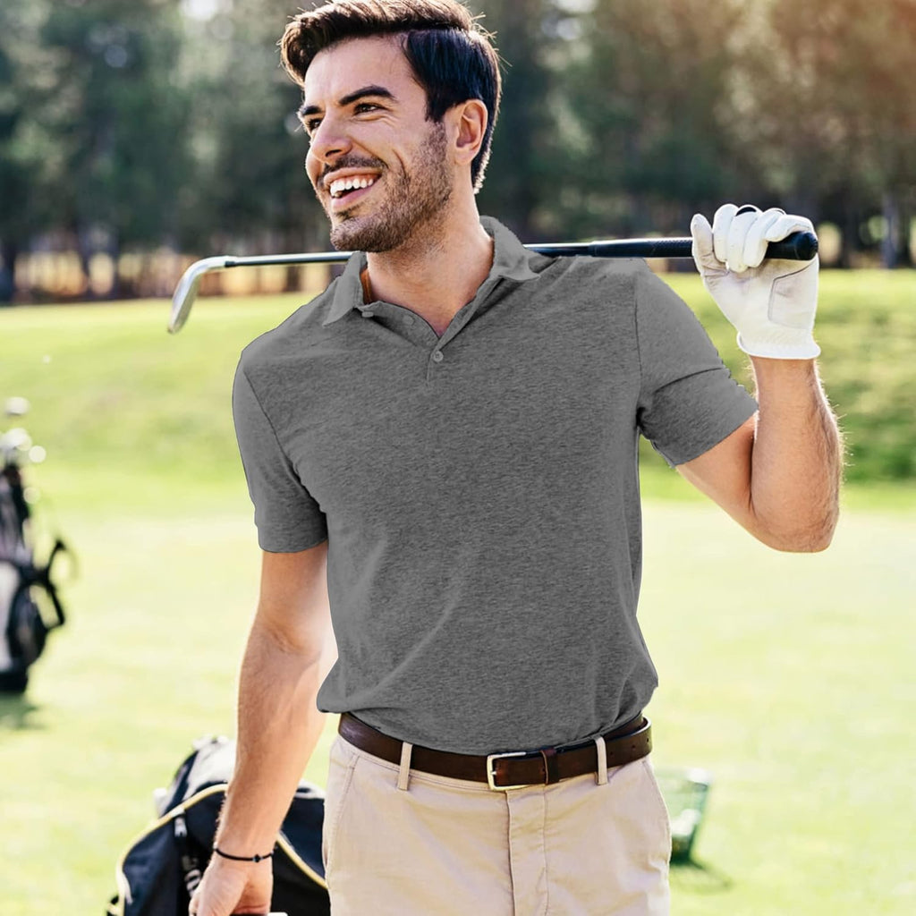 Skiennix Golf Polo Shirts - Casual Moisture-Wicking Design | Quick-Dry Short Sleeve for Men