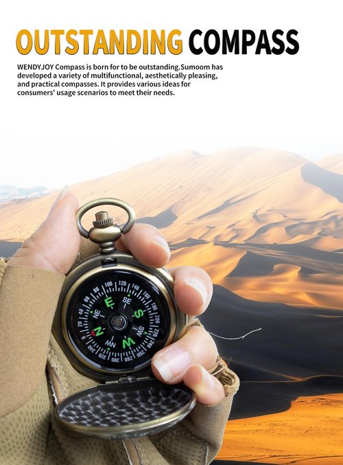 Black Pocket Waterproof Compass Toy Camping Survival Compasses Glow in The Dark Military Survival Gearfor for Hiking, Camping,Backpacking, Outdoor Activities - Best Survival Gifts Pack（Style B）