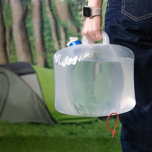 Nexboraque 2 Pack 5.3 Gallon Collapsible Container with Spigot, Foldable Water Jug Portable Camping Water Storage Carrier Jug for Outdoors Hiking Backpack & Emergency, Food Safe