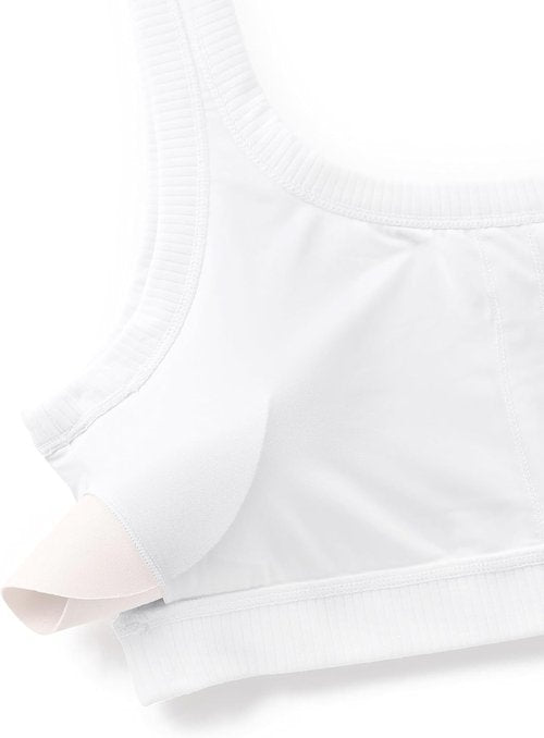 CRZ YOGA Ribbed Sports Bra - U Back Wireless Medium Impact Padded Yoga Cami for Women