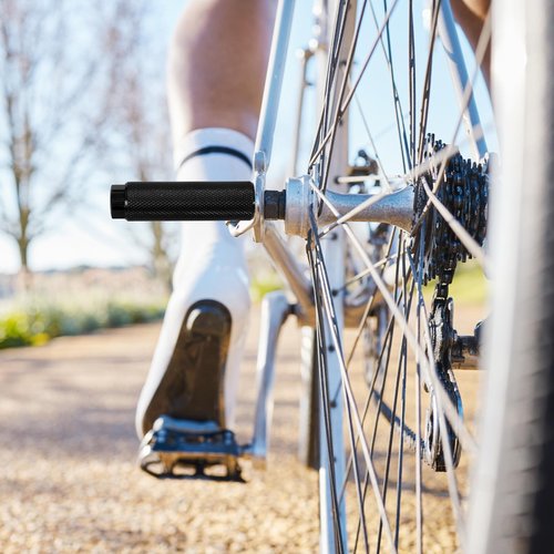 PATIKIL Bike Pegs Fit 3/8 Inch Axles, 4 Pack Aluminum Alloy Anti-Skid Lead Foot Bicycle Peg Back Seat Stands for BMX Mountain Dirt Bike Cycling Rear Stunt Pegs, Purple/Black