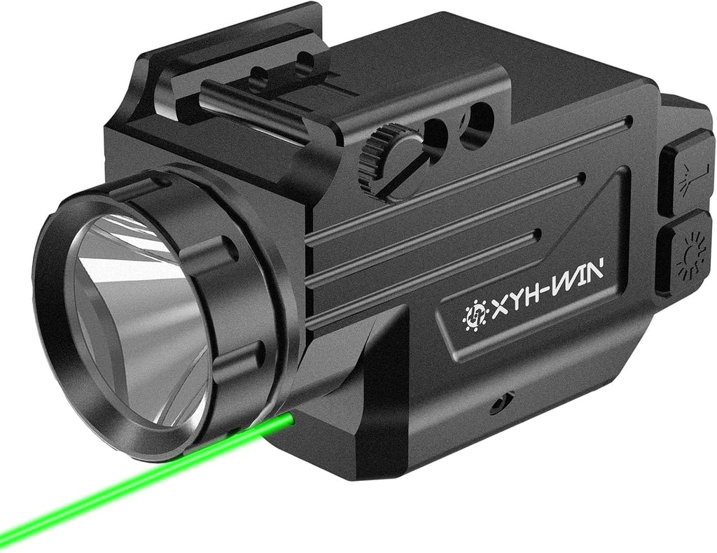 Skiennix Tactical Green Laser Sight & 1000 Lumens Flashlight Combo - Magnetic Rechargeable, Fits Picatinny Rail