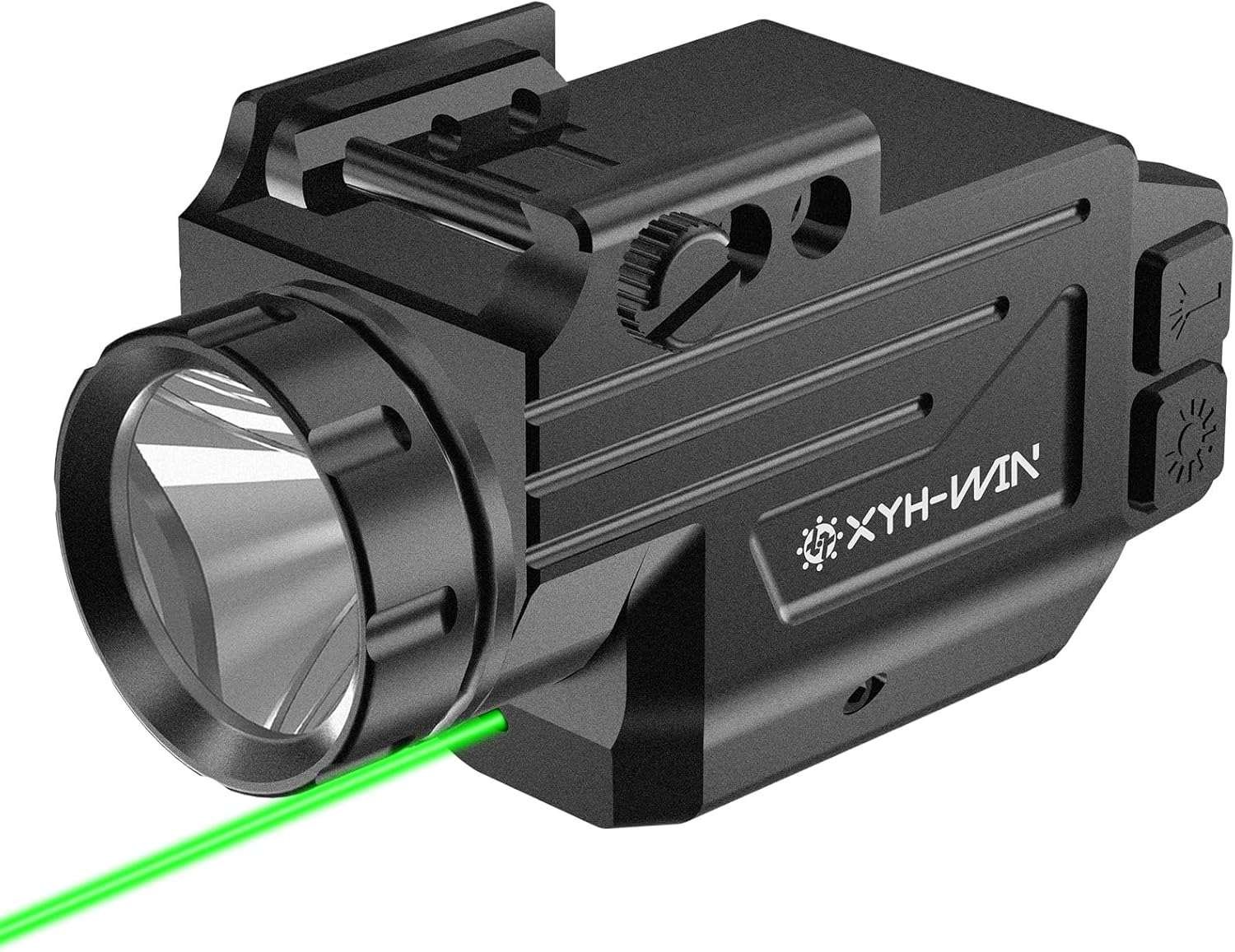 Skiennix Tactical Green Laser Sight & 1000 Lumens Flashlight Combo - Magnetic Rechargeable, Fits Picatinny Rail