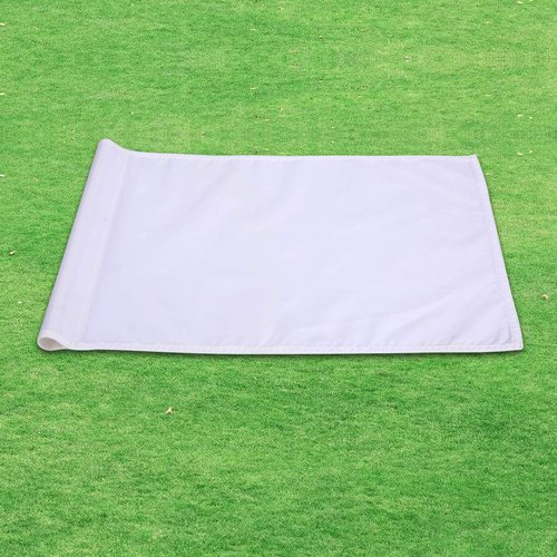 Golf Flag, Solid and Nylon Training Putting Green Flag, Indoor Outdoor Backyard Garden Portable Target Flags, 19.7inch*13.4inch (White)